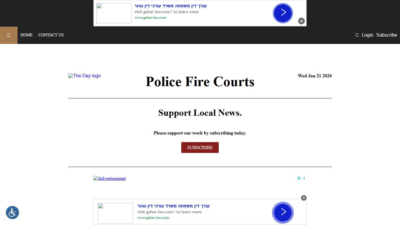 Police-Fire-Courts | The Day