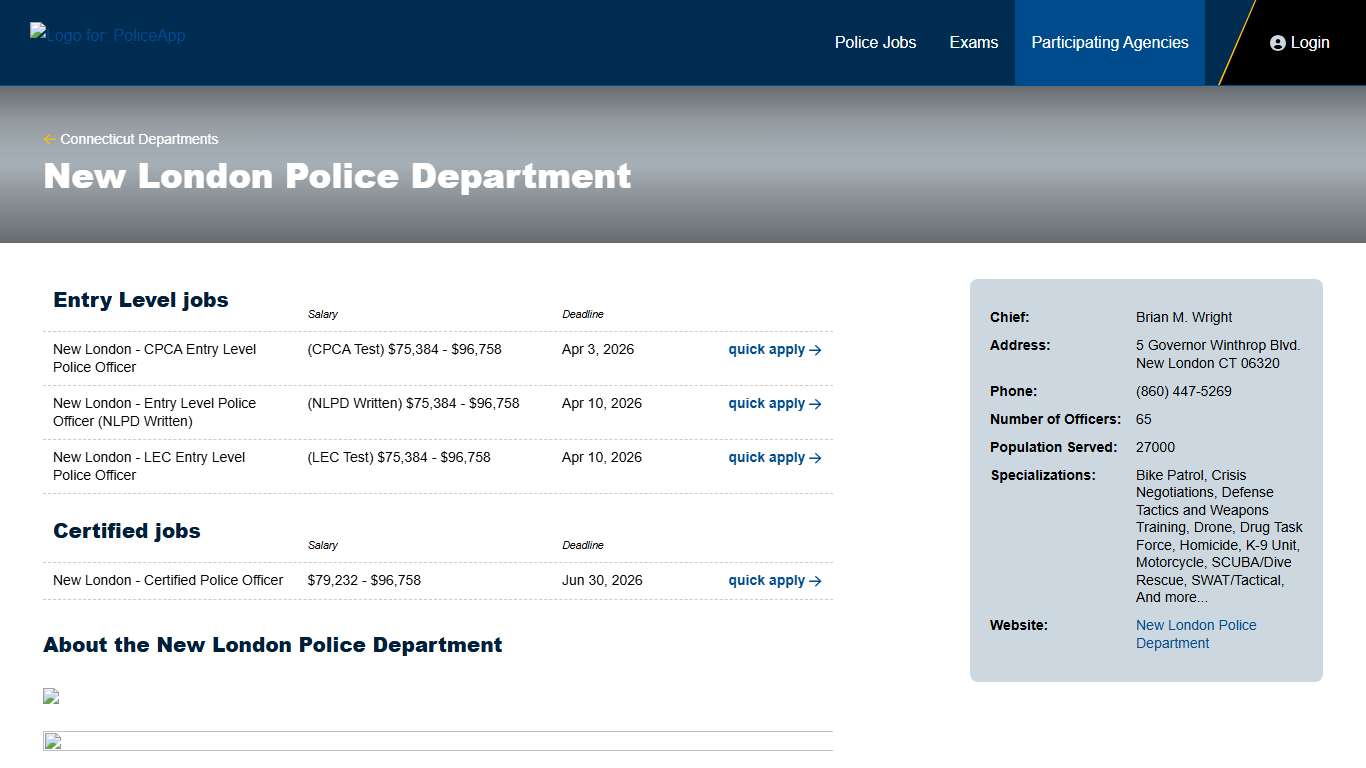 New London CT Police Department | PoliceApp